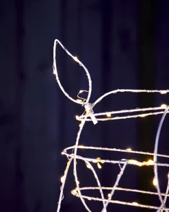 WeRChristmas Outdoor Lighted Reindeer^3D Grazing Reindeer Silhouette, 81 Cm