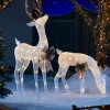 WeRChristmas Outdoor Lighted Reindeer^3D Reindeer Family Silhouette, 151 Cm