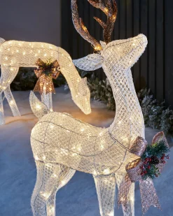 WeRChristmas Outdoor Lighted Reindeer^3D Reindeer Family Silhouette, 151 Cm