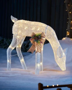 WeRChristmas Outdoor Lighted Reindeer^3D Reindeer Family Silhouette, 151 Cm