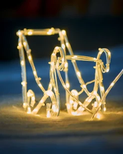 WeRChristmas Outdoor Lighted Reindeer^3D Reindeer With Sleigh Rope Light Silhouette, 120 Cm
