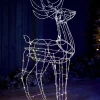WeRChristmas Outdoor Lighted Reindeer^3D Standing Reindeer Silhouette, 110 Cm