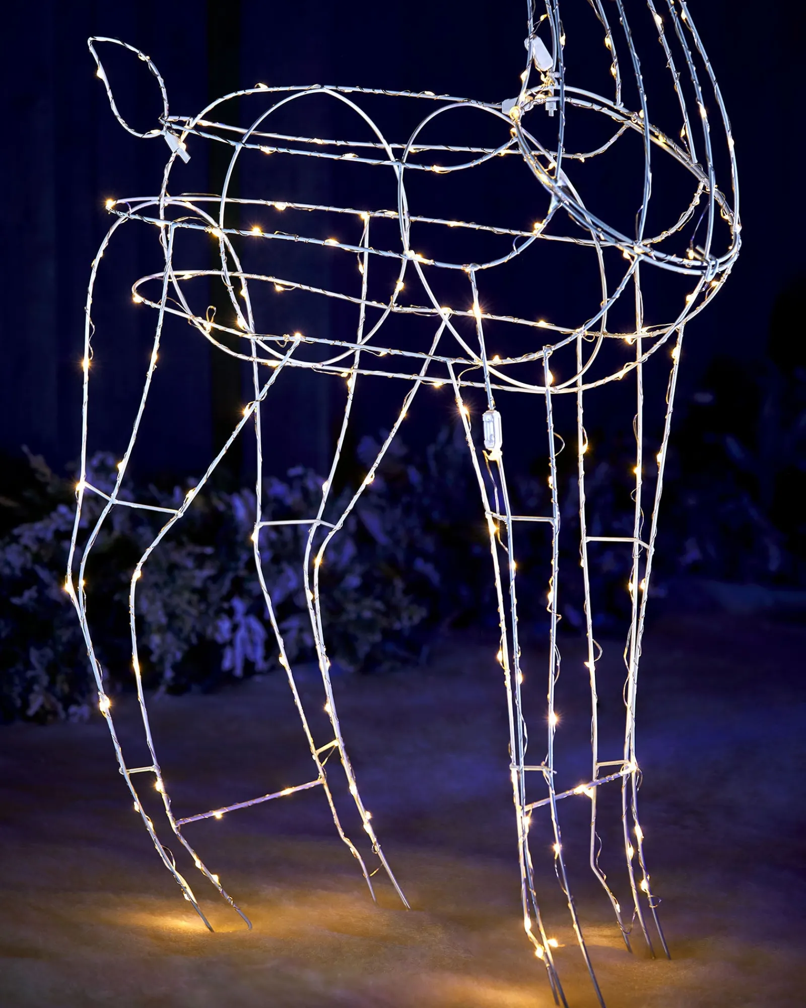WeRChristmas Outdoor Lighted Reindeer^3D Standing Reindeer Silhouette, 110 Cm