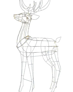 WeRChristmas Outdoor Lighted Reindeer^3D Standing Reindeer Silhouette, 110 Cm