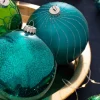 WeRChristmas Glass Baubles^Emerald Glass Baubles, 3 Pack, 13 Cm