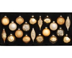 WeRChristmas Glass Baubles^Glamour Glass Baubles, 20 Pack