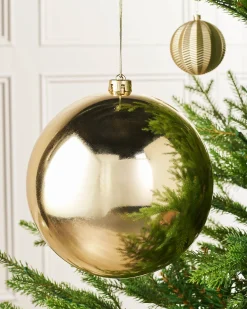 WeRChristmas Oversized Baubles|Shatterproof Baubles^Gold Large Gloss Shatterproof Bauble, 20 Cm