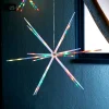 WeRChristmas Festive Star, Snowflake & Sign Lights^Hanging Starburst Decoration, Colour Changing, 51 Cm