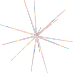 WeRChristmas Festive Star, Snowflake & Sign Lights^Hanging Starburst Decoration, Colour Changing, 51 Cm