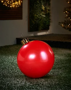 WeRChristmas Inflatables|Outdoor Inflatable Baubles^Inflatable Christmas Bauble, Red, 45 Cm
