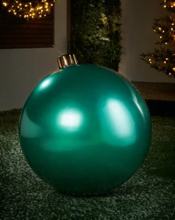 WeRChristmas Inflatables|Outdoor Inflatable Baubles^Inflatable Christmas Bauble, Green, 66 Cm