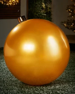 WeRChristmas Inflatables|Outdoor Inflatable Baubles^Inflatable Christmas Bauble, Gold, 76 Cm