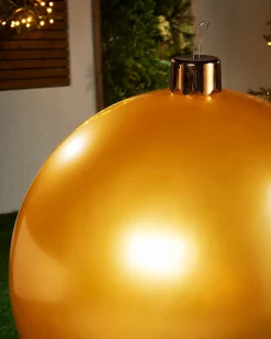 WeRChristmas Inflatables|Outdoor Inflatable Baubles^Inflatable Christmas Bauble, Gold, 76 Cm