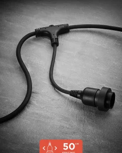 WeRChristmas Link Festoon|Festoon Lights^LINK FESTOON E27 Long Drop Belt, Connectable, 10 Sockets, 50 Cm Spacing