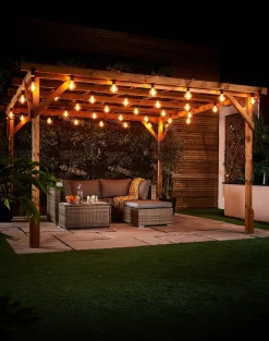 WeRChristmas Link Festoon|Festoon Lights^LINK FESTOON 4W E27 Dimmable Globe Filament LED Bulb, Warm White