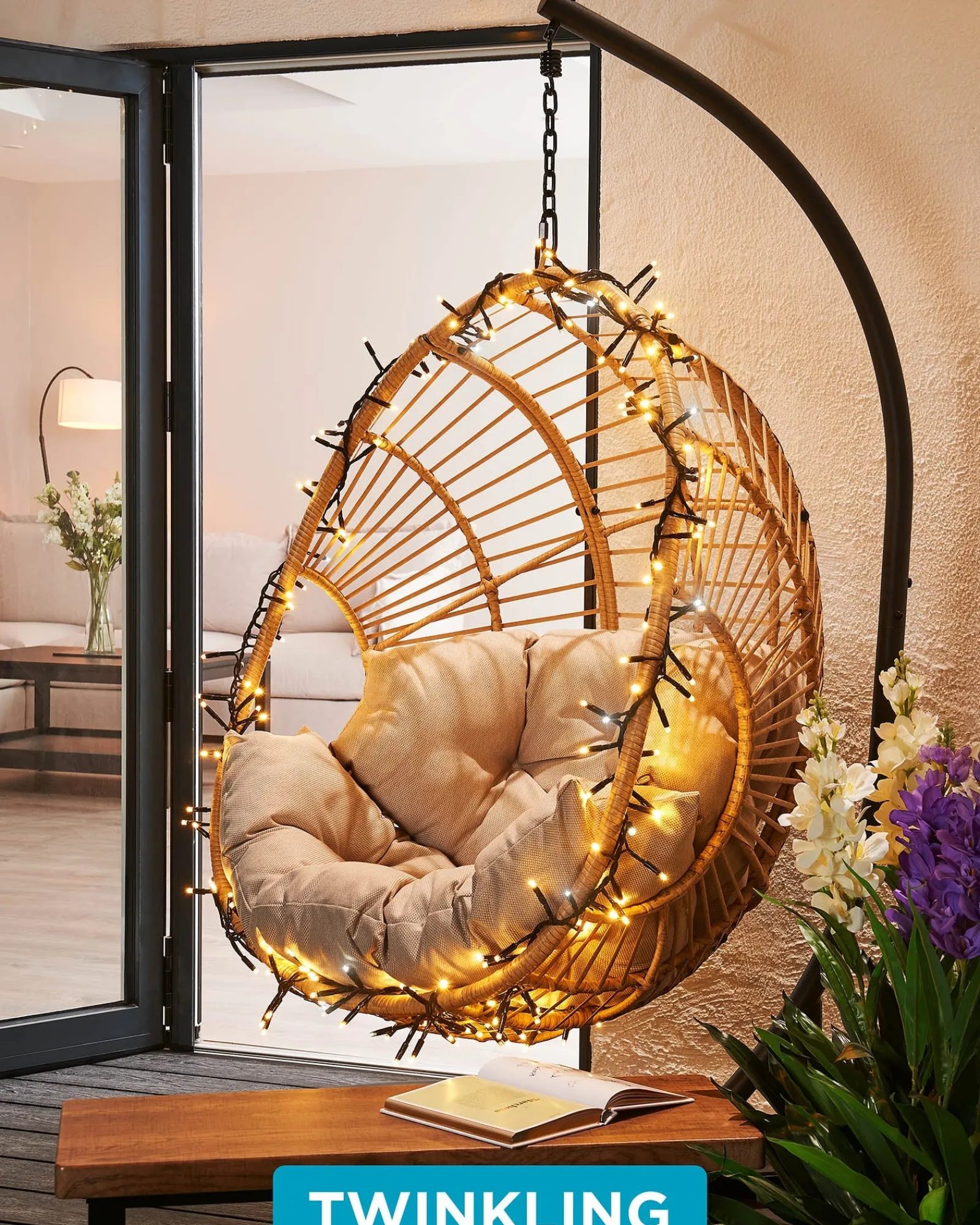 WeRChristmas Link Pro|Cluster Lights^LINK PRO LED Cluster Lights, Black Cable, Warm White / White