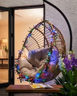 WeRChristmas Link Pro|Connectable Lights^LINK PRO LED Cluster Lights, Black Cable, Multi Colour