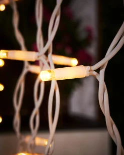 WeRChristmas Link Pro|Curtain & Net Lights^LINK PRO LED Curtain Lights, White Cable, 2.5 M Drop, Warm White