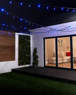 WeRChristmas Link Pro|Fairy Lights^LINK PRO LED String Lights, Black Cable, Blue