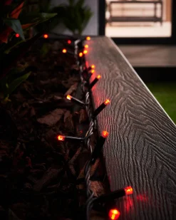 WeRChristmas Link Pro|Fairy Lights^LINK PRO LED String Lights, Black Cable, Red