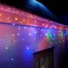 WeRChristmas Link Up|Icicle Lights^LINK UP LED Icicle Lights, White Cable, Multi Colour