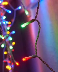 WeRChristmas Link Up|Icicle Lights^LINK UP LED Icicle Lights, White Cable, Multi Colour