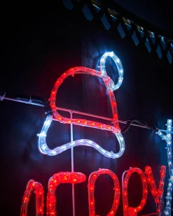 WeRChristmas Festive Star, Snowflake & Sign Lights^Merry Christmas Rope Light Silhouette, 1.2 M