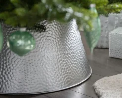 WeRChristmas Skirts & Collars^Metal Tin Tree Collar, Silver, 55 Cm