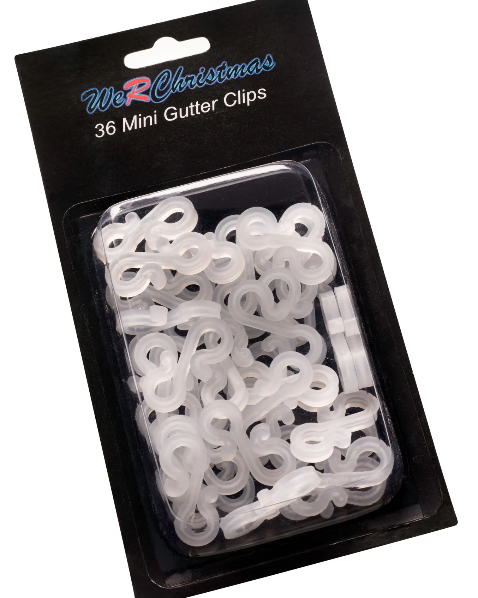 WeRChristmas Accessories^Mini Gutter Hooks, White, Pack Of 36