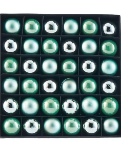 WeRChristmas Shatterproof Baubles^Mint Green Shatterproof Baubles, 36 Pack, 3 Cm