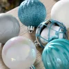 WeRChristmas Shatterproof Baubles^Multi Blue Shatterproof Baubles, 48 Pack, 6 Cm