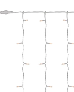 WeRChristmas Connectable Lights^Multi-Function 300 LED Connectable Curtain Light String, Warm White