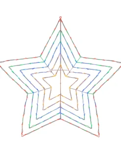 WeRChristmas Festive Star, Snowflake & Sign Lights^Multi-Function Star Silhouette, 118 Cm