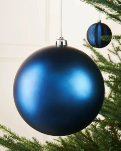 WeRChristmas Oversized Baubles|Shatterproof Baubles^Navy Blue Large Matt Shatterproof Bauble, 20 Cm