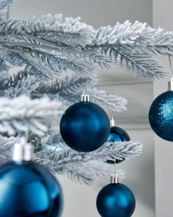 WeRChristmas Shatterproof Baubles^Navy Blue Shatterproof Bauble, 50 Pack