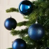 WeRChristmas Oversized Baubles|Shatterproof Baubles^Navy Blue Shatterproof Baubles, 9 Pack, 10 Cm