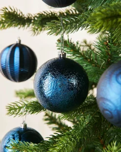 WeRChristmas Shatterproof Baubles^Navy Blue Shatterproof Baubles, 16 Pack, 8 Cm