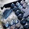 WeRChristmas Shatterproof Baubles^Navy Shatterproof Baubles Set, 50 Pack