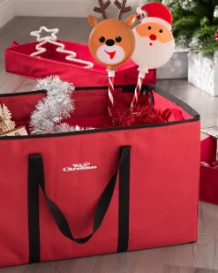 WeRChristmas Storage Bags|Storage Bags^Ornament And Decorations Storage Box, Red, 38 Cm