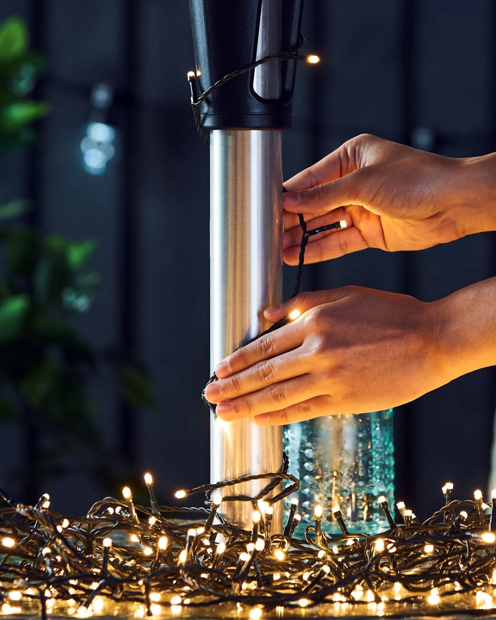 WeRChristmas Fairy Lights|Tree Lights^Outdoor Multi-Function 120 LED Light String, Warm White