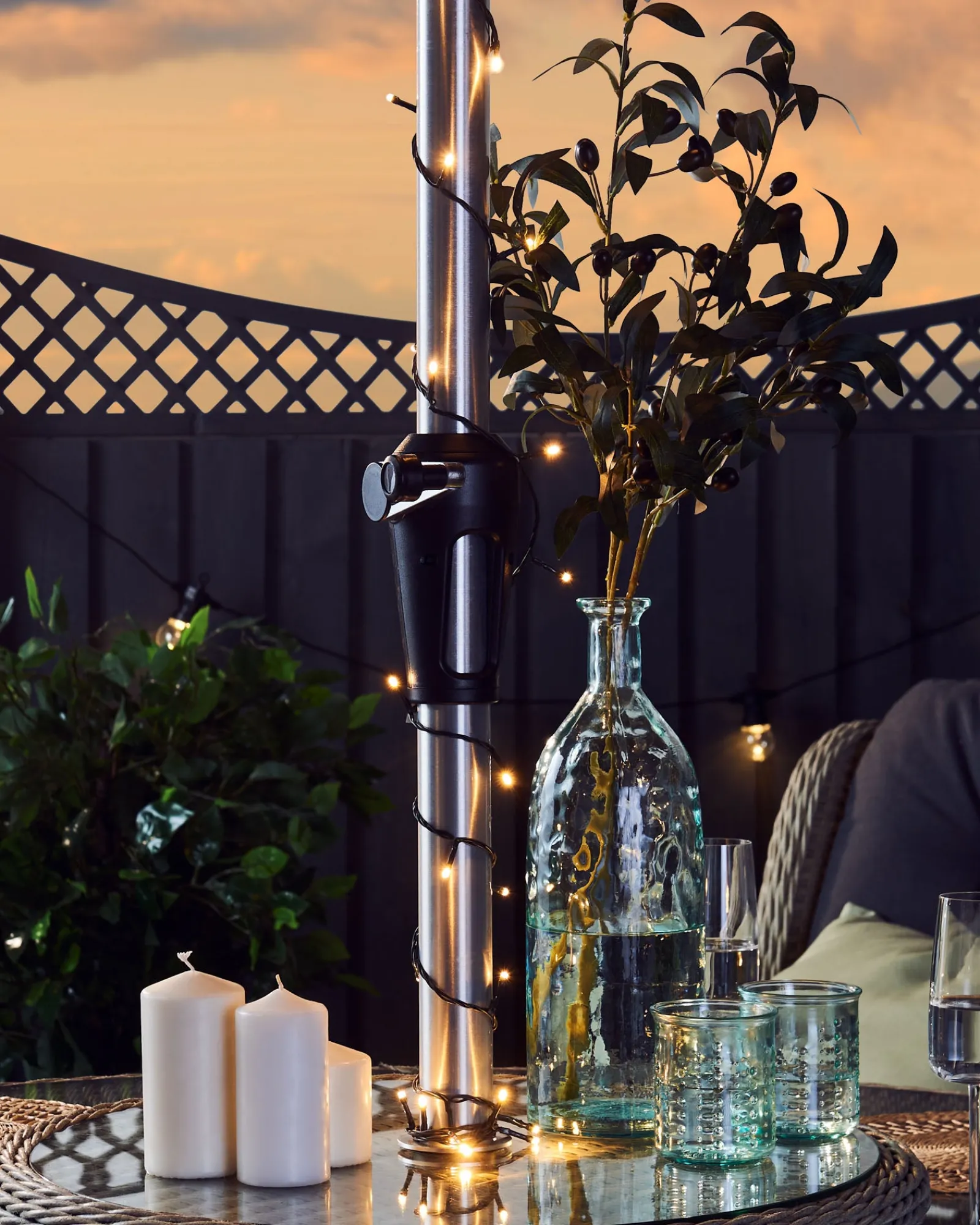 WeRChristmas Fairy Lights|Tree Lights^Outdoor Multi-Function 120 LED Light String, Warm White