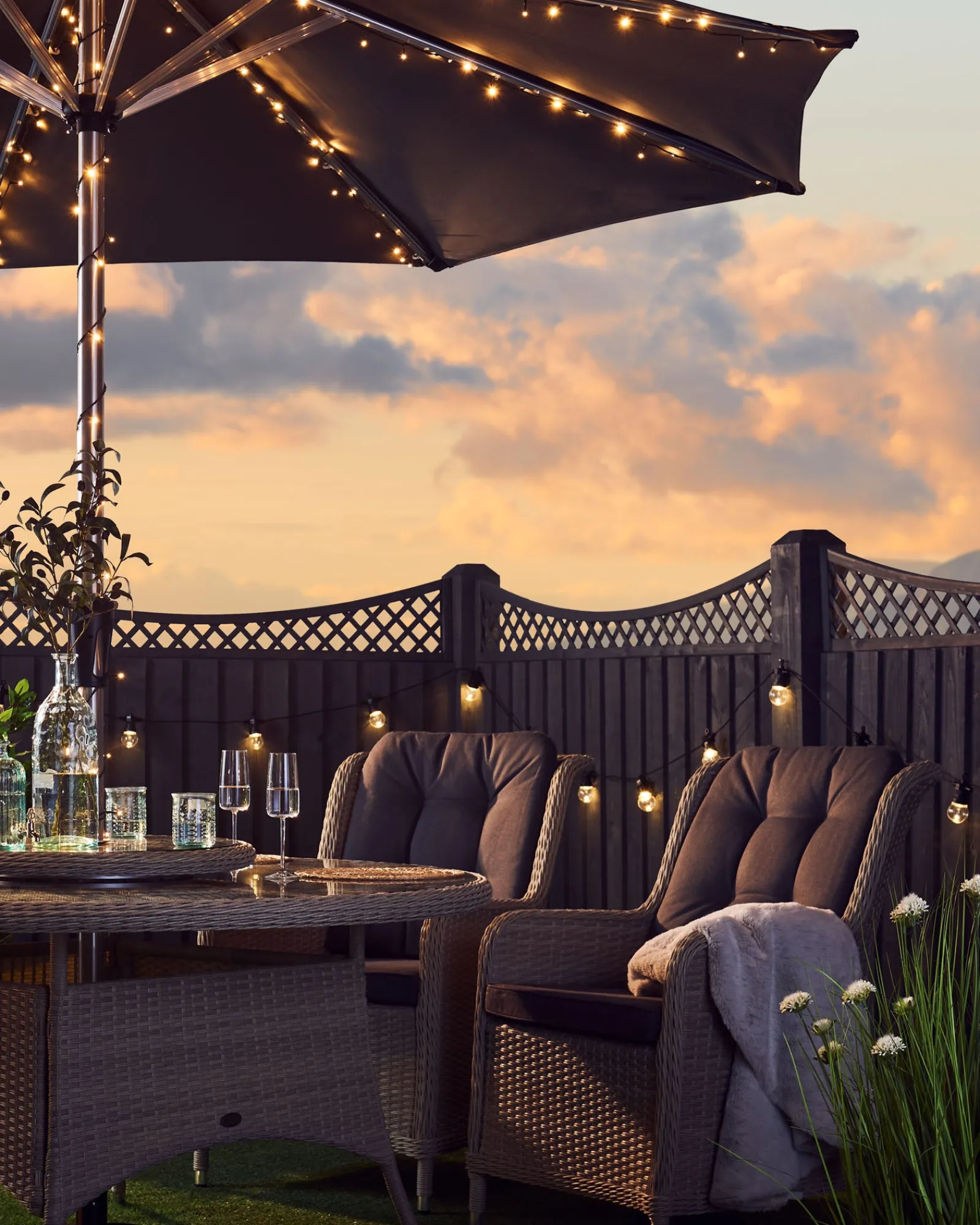 WeRChristmas Fairy Lights|Tree Lights^Outdoor Multi-Function 120 LED Light String, Warm White