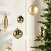 WeRChristmas Glass Baubles^Pale Gold Glass Baubles, 20 Pack