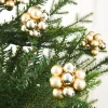 WeRChristmas Glass Baubles^Pale Gold Glass Berry Cluster Baubles, 10 Pack