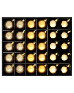 WeRChristmas Shatterproof Baubles^Pale Gold Shatterproof Bauble, 50 Pack