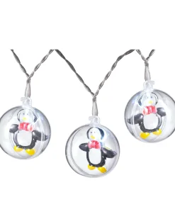 WeRChristmas Fairy Lights^Penguin Bauble LED Light String, 1.8 M