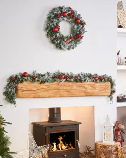 WeRChristmas Decorated Garlands^Pre-Decorated Frosted Garland, 6 Ft