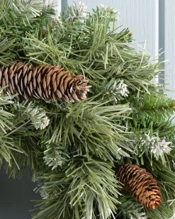 WeRChristmas Decorated Wreaths^Pre-Decorated Frosted Scandinavian Blue Spruce Wreath, 50 Cm