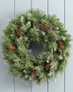 WeRChristmas Decorated Wreaths^Pre-Decorated Frosted Scandinavian Blue Spruce Wreath, 50 Cm