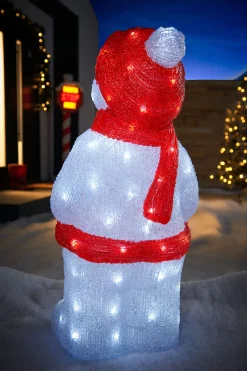 WeRChristmas Christmas Characters^Pre-Lit Acrylic Snowman, 59 Cm